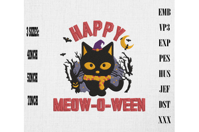 Happy Halloween Meowoween Cute Black Cat