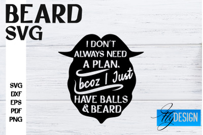 Beard SVG Design | Funny Quotes SVG Design | Bearded Men SVG