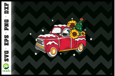 Christmas Truck Pine Tree Pickup Car