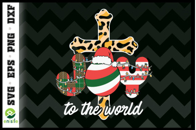 Joy To The World Christmas Leopard