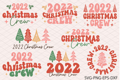 Retro Christmas Crew Family SVG Design