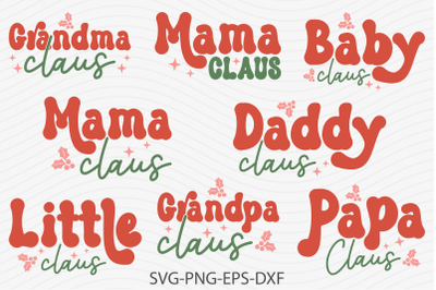 Christmas Claus Family SVG Design