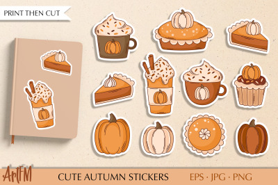 Thanksgiving Stickers PNG | Fall Sticker Bundle