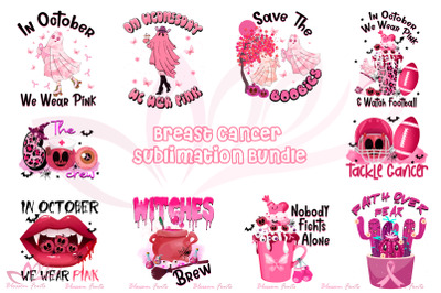 Breast Cancer Halloween Sublimation