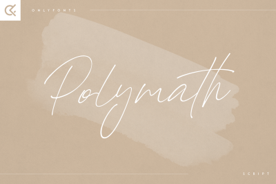 Polymath - organic script font