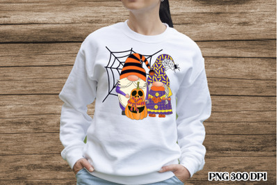 Halloween gnome spiderweb sublimation | Halloween gnome PNG