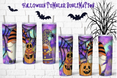 Halloween gnome tumbler sublimation | Halloween gnome PNG