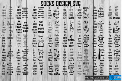 Socks SVG Design Bundle | Funny Quotes SVG Design | Socks Sarcasticv.2