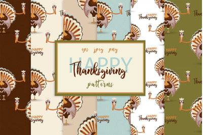 Thanksgiving day pattern bundle, turkey