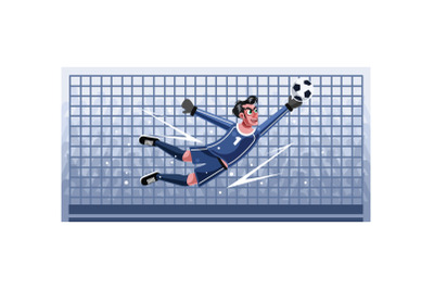 Goalkeeper Vector Graphics Illustration