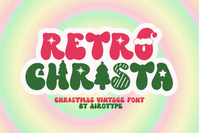 Retro Christa - Vintage Retro Christmas Font