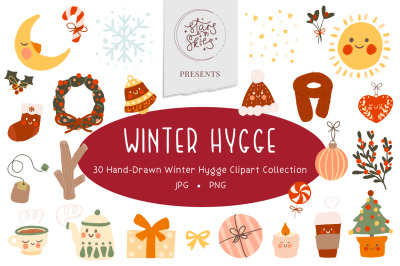 Winter Hygge Hand-Drawn Clipart Pack