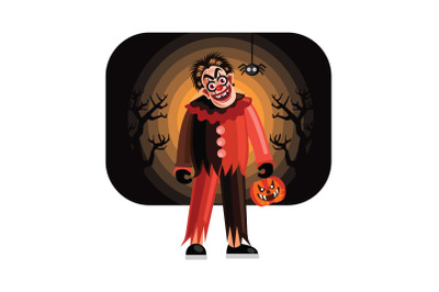 Halloween Evil Clown Character