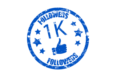 1K followers rubber stamp, vlogger and blogger channel, subscribers an