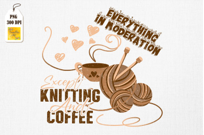 Knitting Funny Coffee Lover &amp; Knitting