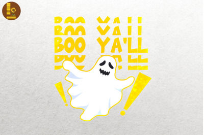 Happy Halloween Boo Yall Cute Ghost