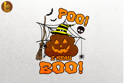 Poop Emoticon Poo I Mean Boo Halloween