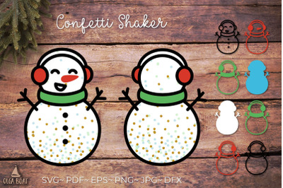 3d Snowman layered papercut | Christmas Confetti Shaker