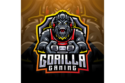 Gorilla gaming esport mascot logo