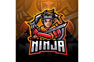 Ninja esport mascot logo design