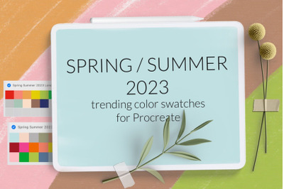 Spring color palette, spring 2023 swatches, summer 2023 swatches, summ