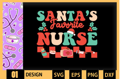 Christmas Nurse Santa&#039;s Favorite Nurse