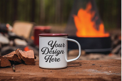 Camping Nature Mockups&2C; Camping Enamel Mockups&2C; Digital Download&2C;