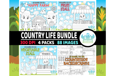 Country Life Digital Stamps Bundle 1 - Lime and Kiwi Designs