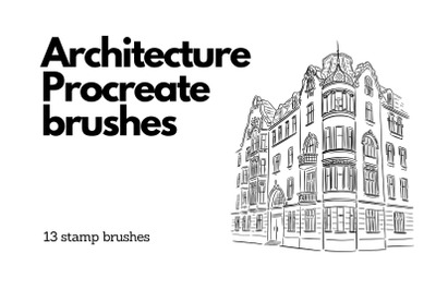 Architecture Procreate stamp brushes