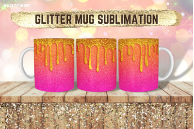 Pink Glitter Mug | PNG Bundle | Mug Wrap