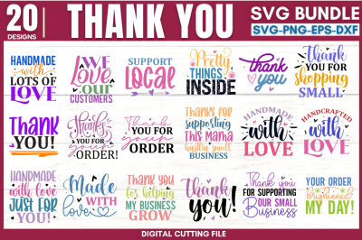 Thank You SVG Bundle, Thanks SVG