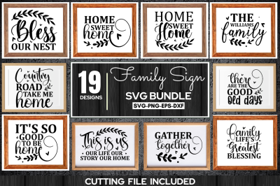 Family Sign SVG Bundle&2C; Family SVG Bundle