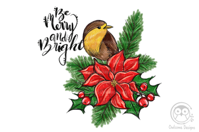 Be Merry And Bright Sublimation Design