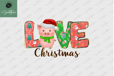 Pig Loves Christmas Love Animals