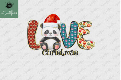 Panda Loves Christmas Love Animals