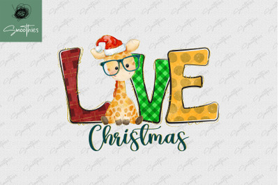 Giraffe Loves Christmas Love Animals