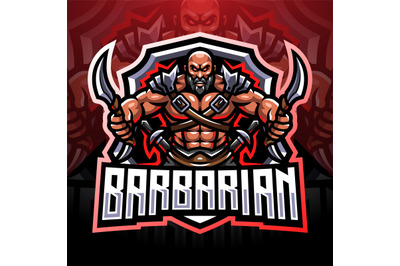 Barbarian esport mascot logo design