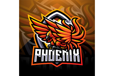 Phoenix esport mascot logo design