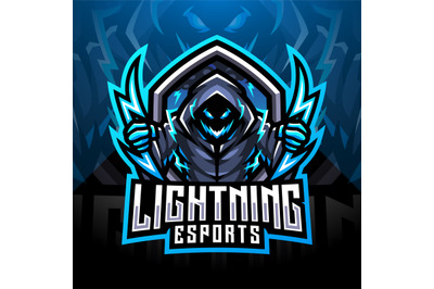 Lightning esport mascot logo design