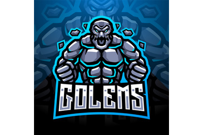 Golems esport mascot logo design