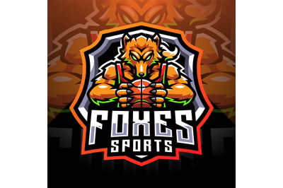 Foxes sports mascot logo design