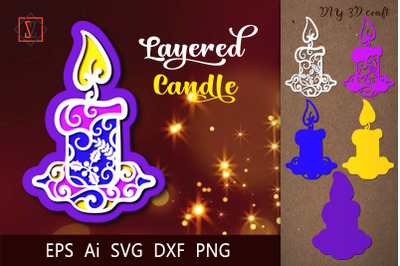 Multilayer candle2 / 3D craft