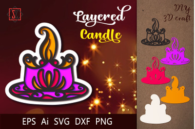 Multilayer candle / 3D craft