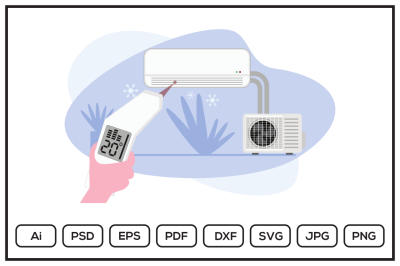 HVAC service design illustration