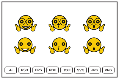 Emoticon Cartoon Character design illustration