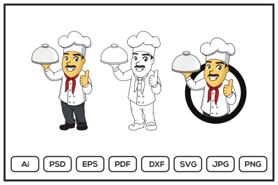 Chef Cartoon Character design illustration