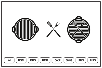 Barbeque tool design illustration