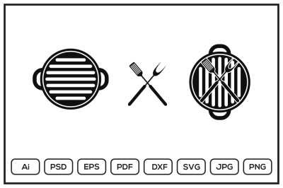 Barbeque tool design illustration