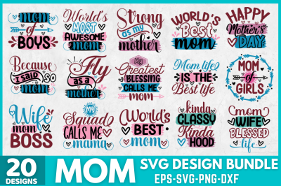 Mom SVG Bundle, Mom Bundle