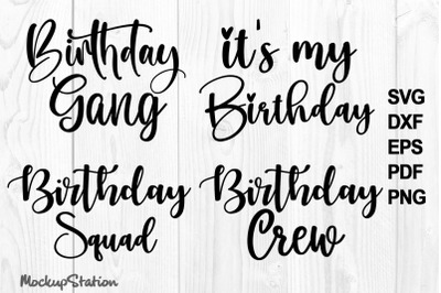 Birthday SVG Bundle| Birthday Crew| Birthday Squad PNG Design